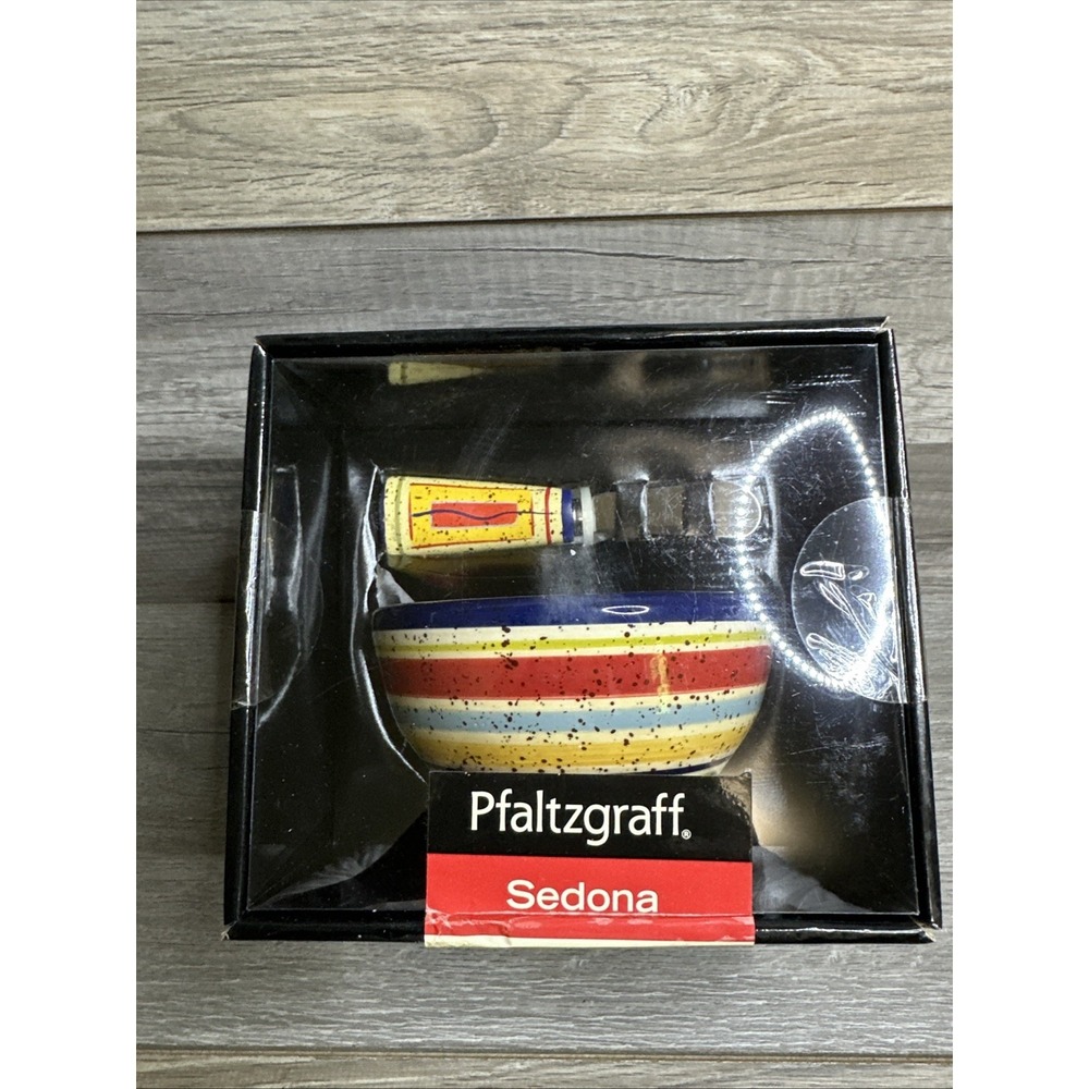 Pfaltzgraff Sedona Dip Bowl and Spreader Set New Sealed